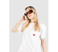 Carhartt WIP Pocket Heart T-Shirt white / red Damen Gr. XS