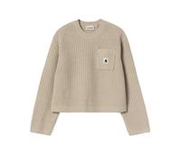 Carhartt Work In Progress Cropped Strickpullover mit Brusttasche in Beige, Größe L