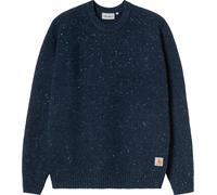 Carhartt WIP - Pullover mit Rundhalsausschnitt - Anglistic Sweater Speckled Jupiter für Herren aus Baumwolle - Größe L - Navy blau Navy blau L