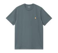 Carhartt WIP Chase T-Shirt cozy blue / gold Herren Gr. L
