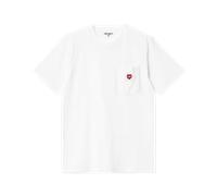 Carhartt WIP - T-shirt aus Bio-Baumwolle - Unisex - S/S Pocket Heart T-Shirt White / Red - S/S Pocket Heart T-Shirt White / Red für Herren Weiß XL