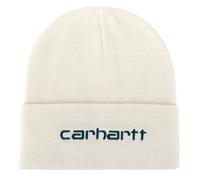 Carhartt WIP Script Winter Beanie wax white - Unisex Mütze mit Logo