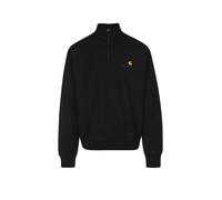 Carhartt WIP - Sweatshirt mit halbem Reißverschluss - Half Zip American Script Sweat Black für Herren - Größe S - schwarz schwarz S