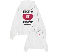 Carhartt WIP - Sweatshirt aus Baumwolle - W' Hooded Heart II Hartt Jacket Ash Heather für Damen - Größe M - Grau Grau M