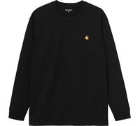 Carhartt WIP - T-shirt aus Baumwolle - L/S Chase T-Shirt Black / Gold für Herren - Größe M - schwarz schwarz M