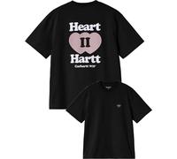 Carhartt WIP - T-Shirt aus organischer Baumwolle - S/S Heart II Hartt T-Shirt W Black für Damen - Größe L - schwarz schwarz L