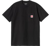 Carhartt WIP S/S Pocket Heart T-Shirt (black / red) - L