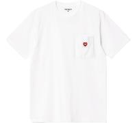 Carhartt WIP - T-shirt aus Bio-Baumwolle - Unisex - S/S Pocket Heart T-Shirt White / Red - S/S Pocket Heart T-Shirt White / Red für Herren Weiß L