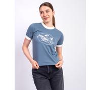 Carhartt WIP W' S/S Reminiscing Ringer T-S Velvet Blue heavy stone wash S