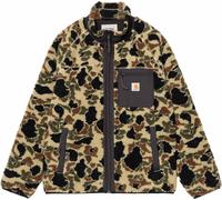 Carhartt WIP - Warmes und komfortables Fleece - Prentis Liner Camo Duck Jacquard, Green / Black für Damen aus Wolle - Größe S - Khaki Khaki S