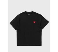Carhartt WIP - T-Shirt aus biologischer Baumwolle - W' S/S Heart Patch T-Shirt Black / Red für Damen aus Baumwolle - Größe L - schwarz schwarz L