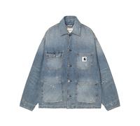Carhartt WIP Women's OG Michigan Coat Blue, Destroy wash, splatter