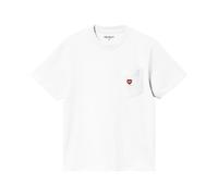 Carhartt WIP Women's S/S Pocket Small Heart T-Shirt White / Red