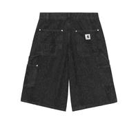 Carhartt WIP Women's Snake Nixon Double Knee Short Snake Camo, Black, Heavy stone wash