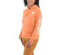 Carhartt Women's Clarksburg Graphic Sleeve Pullover Sweatshirt (Regular and Plus Sizes), Dusty Orange Heather, Medium