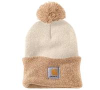 Carhartt Womens Lookout Acrylic Pom Pom Beanie Hat, Winter White