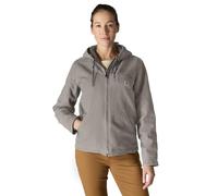 Carhartt Women's Loose Fit Washed Duck Sherpa-Lined Jacket, Taupe Gray, Small