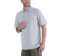 Carhartt work pocket polo s/s K570 - Größe S - Farbe heather grey
