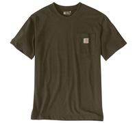Carhartt - Workw Pocket S/S - T-Shirt, Gr. S, braun/oliv (BurnishedLogsHeather)