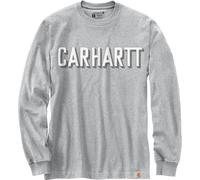Carhartt Workwear Logo Langarmshirt, hellgrau, Größe S