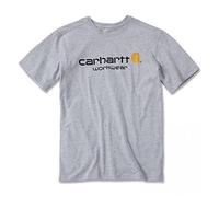 Carhartt Workwear T-Shirt Core Logo Short Sleeve Arbeitsshirt 034, Große M, grau, 101214