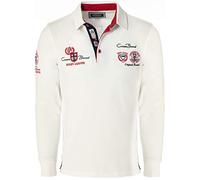 CARISMA Casual Herren Longsleeve Langarmshirt Sweatshirt Poloshirt Regular Fit mit Hochwertigen Stickerei 3433,Weiß,XXL