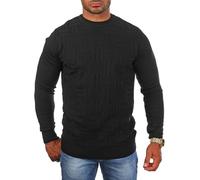 Carisma Herren Leichter Feinstrick Pullover Uni Rundhals Ausschnitt 7814, Grösse:M, Farbe:Schwarz