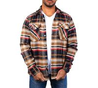 Carisma Herren warmes Flanell Holzfäller Karo Hemd Dicke weiche Qualität Regular fit kariert 8615, Grösse:M, Farbe:Navy-Hellbraun (8525)