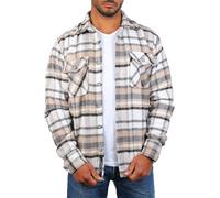 Carisma Herren warmes Flanell Holzfäller Karo Hemd Dicke weiche Qualität Regular fit kariert 8615, Grösse:XXL, Farbe:Creme-Beige (8525)