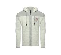 Carisma Kapuzen-Strickjacke für Herren - Mit Stickerei, Angenehmer Regular Fit für Büro und Freizeit - 7802 Ecru S
