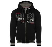 Carisma Kapuzen-Sweatjacke für Herren ? Herren Sweatjacke mit Stickerei ? Angenehmer Regular Fit Sweatjacke für Büro und Freizeit 5232 Black L