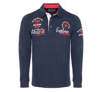 Carisma Langarm-Polo Herren blau, M