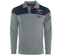 Carisma Langarm Poloshirt für Herren 3XL, Grau 100% Baumwolle • Herren Langarmshirt mit Stickerei • Angenehmes Regular Fit Longsleeve 3432 Grey 3XL