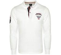 Carisma Langarm Poloshirt für Herren 3XL, Weiß 100% Baumwolle • Herren Langarmshirt mit Stickerei • Angenehmes Regular Fit Longsleeve 3438 White 3XL