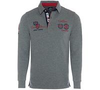 Carisma Langarm Poloshirt für Herren 5XL, Grau 100% Baumwolle • Herren Langarmshirt mit Stickerei • Angenehmes Regular Fit Longsleeve 3433 Grey 5XL