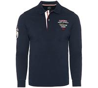 Carisma Langarm Poloshirt für Herren L, Blau 100% Baumwolle • Herren Langarmshirt mit Stickerei • Angenehmes Regular Fit Longsleeve 3438 Navy L