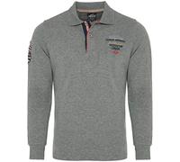 Carisma Langarm-Polo Herren grau, S
