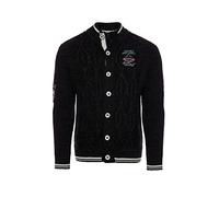 Carisma Strickjacke für Herren ? Herren Strickjacke mit Stickerei ? Angenehmer Regular Fit Strickjacke für Büro und Freizeit 7806 Black XL