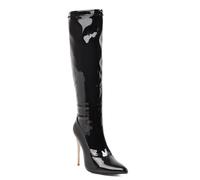 Carkuolary Womens Knee Hohe Stiefel Sexy Pointed Toe Stiletto High Heel Long Herbst Stiefel Mode & Klassischer Dress Schuhe für Frauen Mädchen Damen Schwarz Große 37