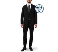 Carl Gross Anzug Herren Extra Slim Fit Reverskragen Jersey schwarz, 118