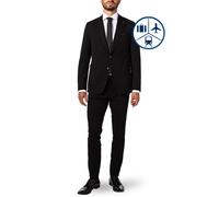 Carl Gross Anzug Herren Extra Slim Fit Reverskragen Jersey schwarz, 60