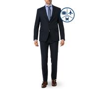 Carl Gross Anzug Herren M odern Fit Reverskragen Woll-Stretch blau, 26