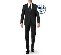 Carl Gross Anzug Herren Regular Fit Reverskragen Schurwoll-Stretch grau, 24