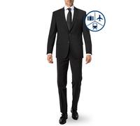 Carl Gross Anzug Herren Regular Fit Reverskragen Schurwoll-Stretch grau, 27