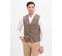 Carl Gross Anzugweste mit Seiden-Anteil Herren Regular Fit Wolle braun, 50