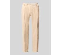 Carl Gross Cordhose mit Bundfalten Modell 'Torry' in Beige, Größe 56