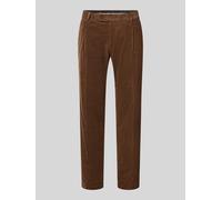 Carl Gross Cordhose mit Bundfalten Modell 'Torry' in Camel, Größe 28