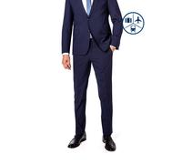 Carl Gross Hose Herren Slim Fit Wolle blau, 28