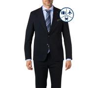 Carl Gross Sakko Herren Extra Slim Fit Reverskragen Jersey blau, 50