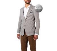 Carl Gross Sakko Herren Extra Slim Fit Reverskragen Jersey grau, 26